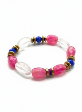HILB13 - Pink and blue elasticated bracelet