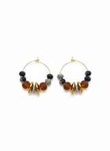 BDLHE10 - Amber hoop earrings