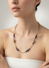 BDL18 - Crystal and purple Hematite necklace