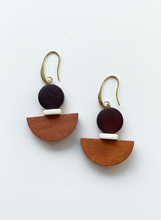 BDLE07
 - Chocolate Orange Wooden drop earrings