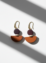 BDLE07
 - Chocolate Orange Wooden drop earrings