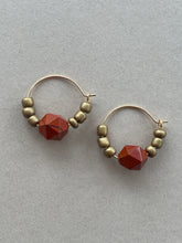 BDLHE01 - Red Jasper Hoop Earrings