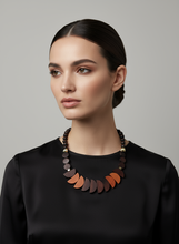 BDL07 - Chocolate Orange Wooden necklace