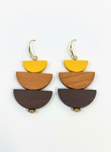 HILE17 - half yellow moon earring
