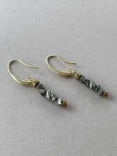 BDLE19 - Hematite & Gemstone nugget drop earrings