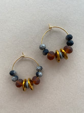 BDLHE10 - Amber hoop earrings
