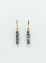BDLE19 - Hematite & Gemstone nugget drop earrings