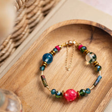 BDLB14 - Resin & crystal multi coloured bracelet