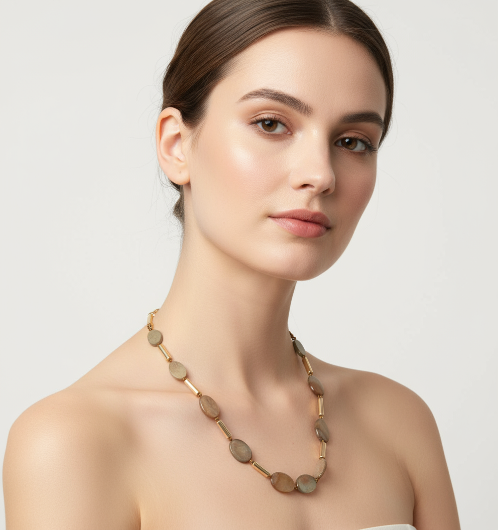 BDL09 - Shell and Hematite Necklace