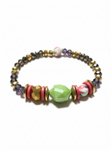 FRTB04 - Crystal bracelet, glass, clay and hematite - elasticated