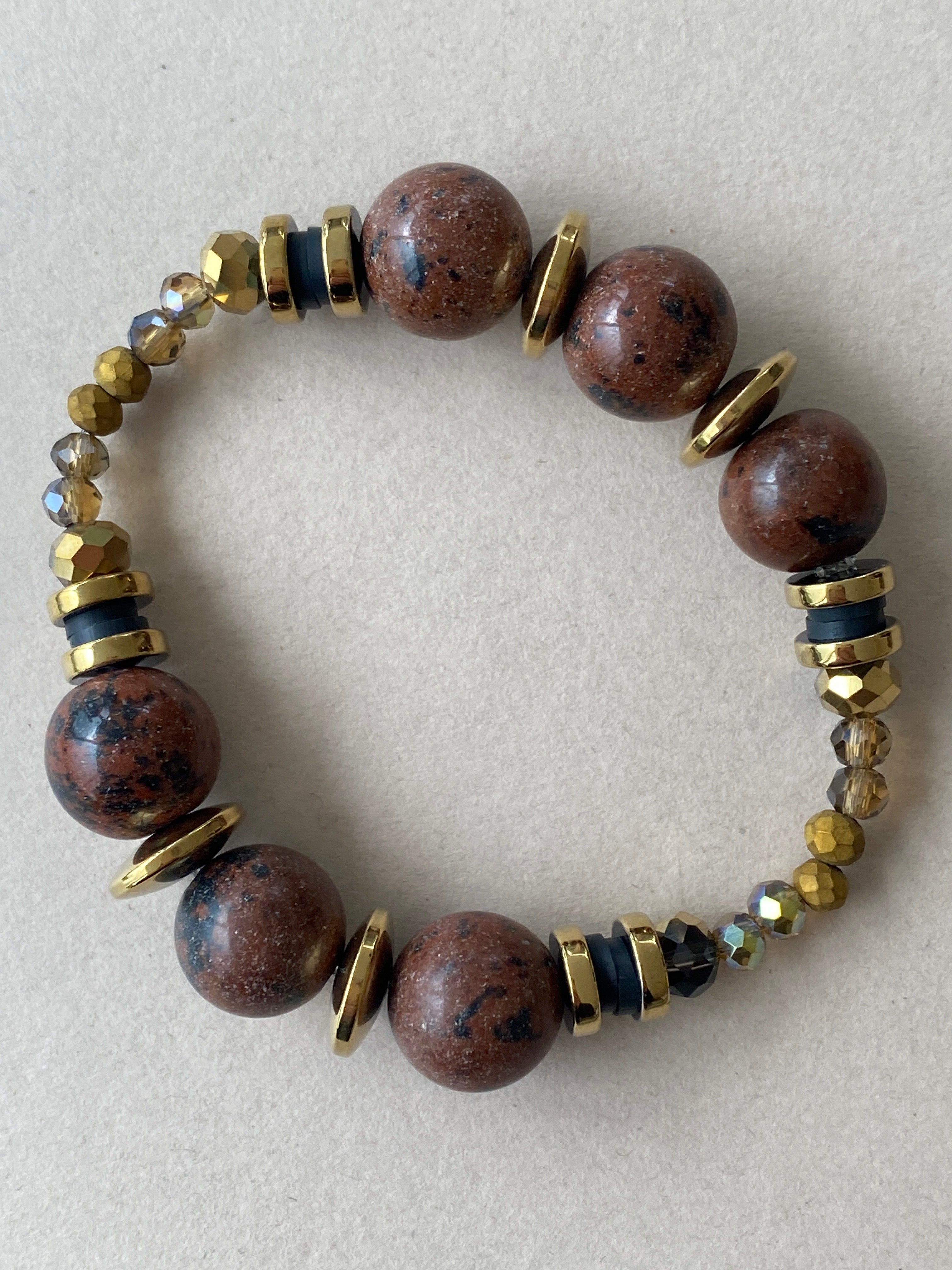 BDLB16 - Semi precious Gem stone and crystal bracelet