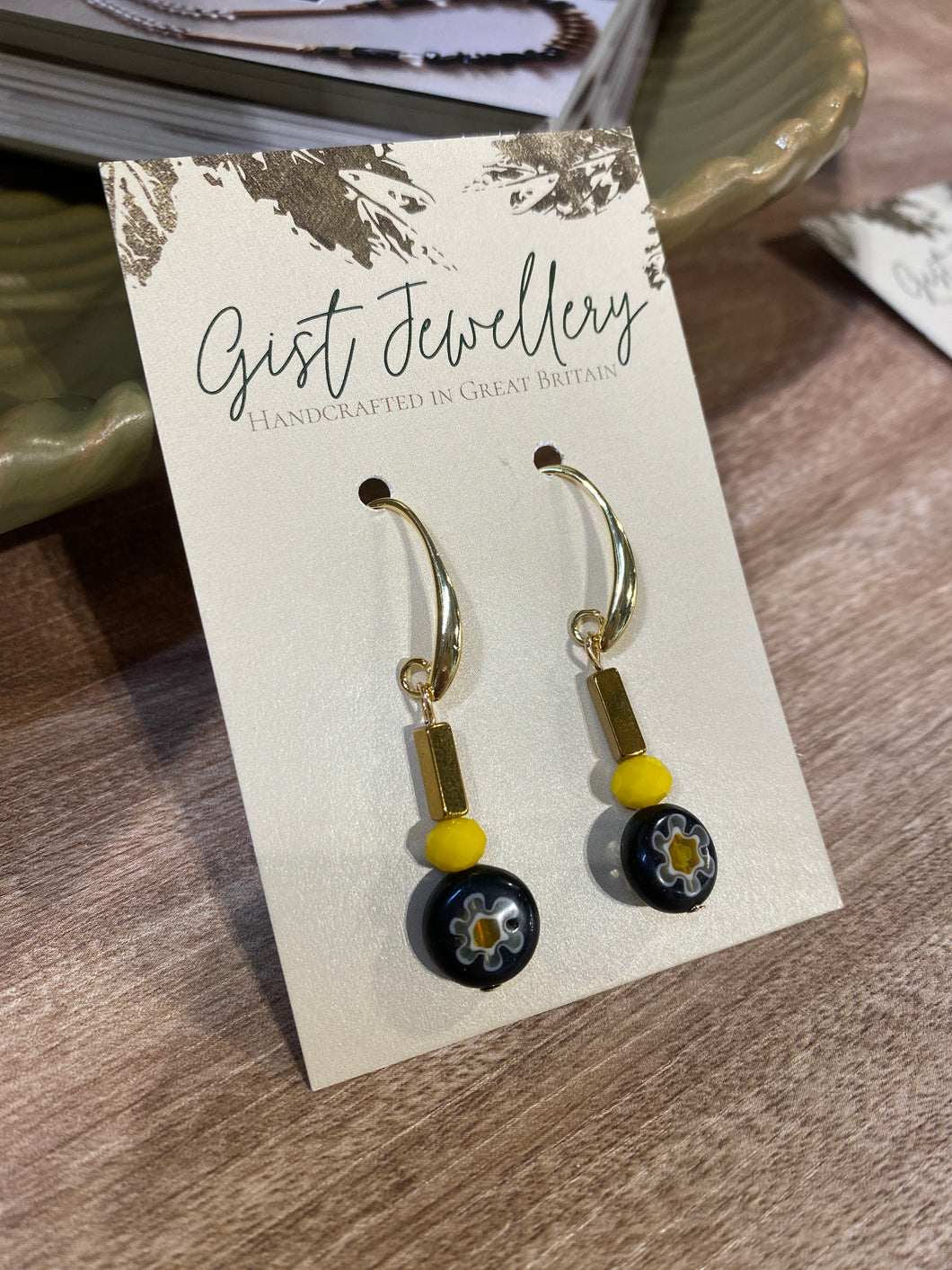 HILE15 - Daisy glass earrings