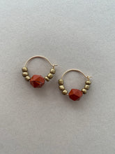 BDLHE01 - Red Jasper Hoop Earrings