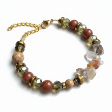 CSTB02 - Gemstone, Sandstone & Maifanite stone bracelet - Natural Tones