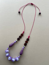 BDL04 - Raspberry and Purple cord necklace
