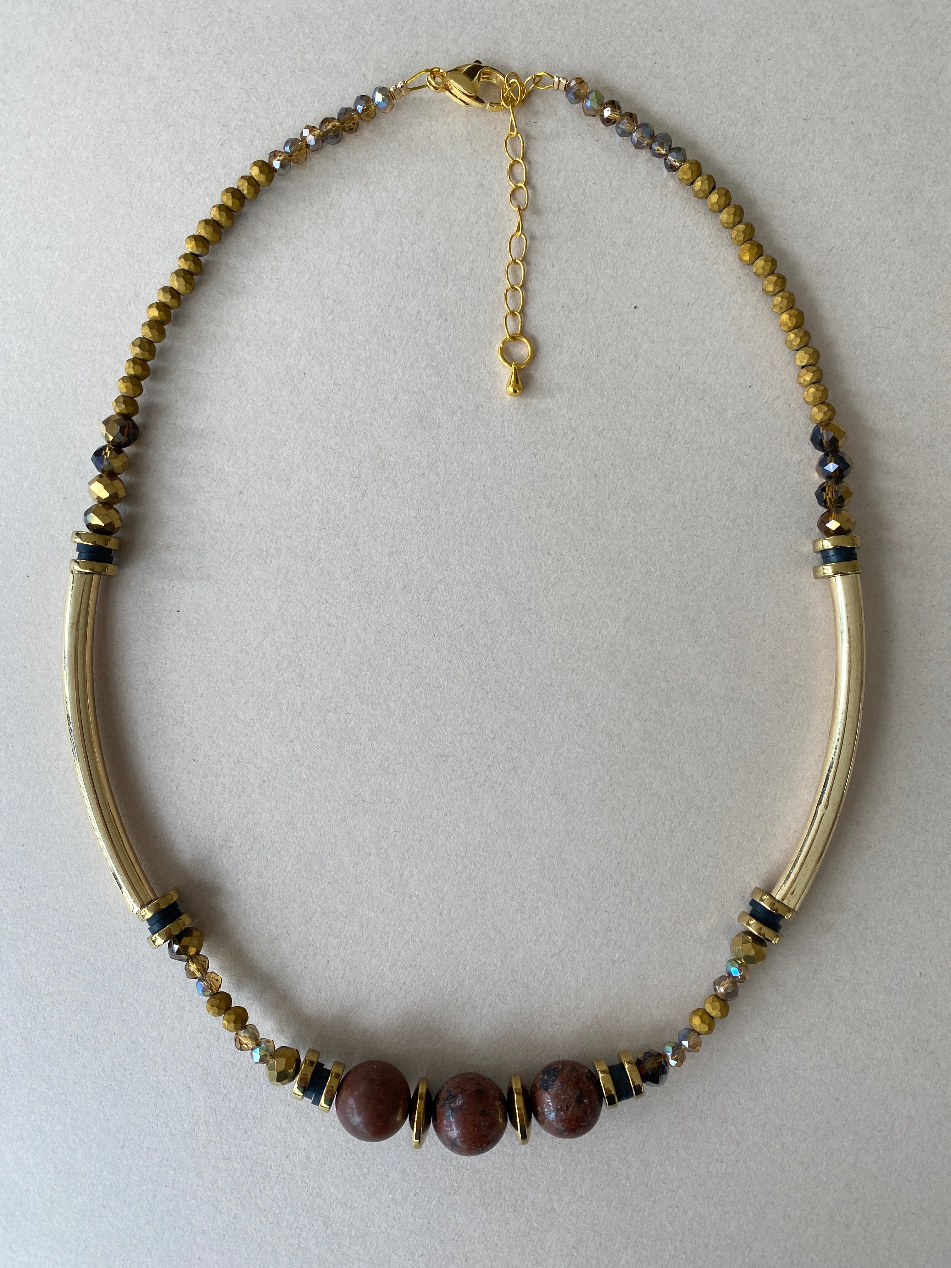 BDL16 - Semi precious Gem stone and crystal necklace