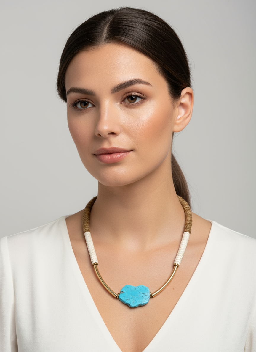 HIL09 - turquoise cream and light coconut