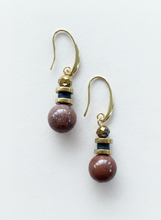 BDLE16 - Semi precious Gem stone and crystal drop earrings