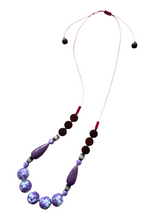 BDL04 - Raspberry and Purple cord necklace