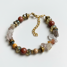 CSTB02 - Gemstone, Sandstone & Maifanite stone bracelet - Natural Tones