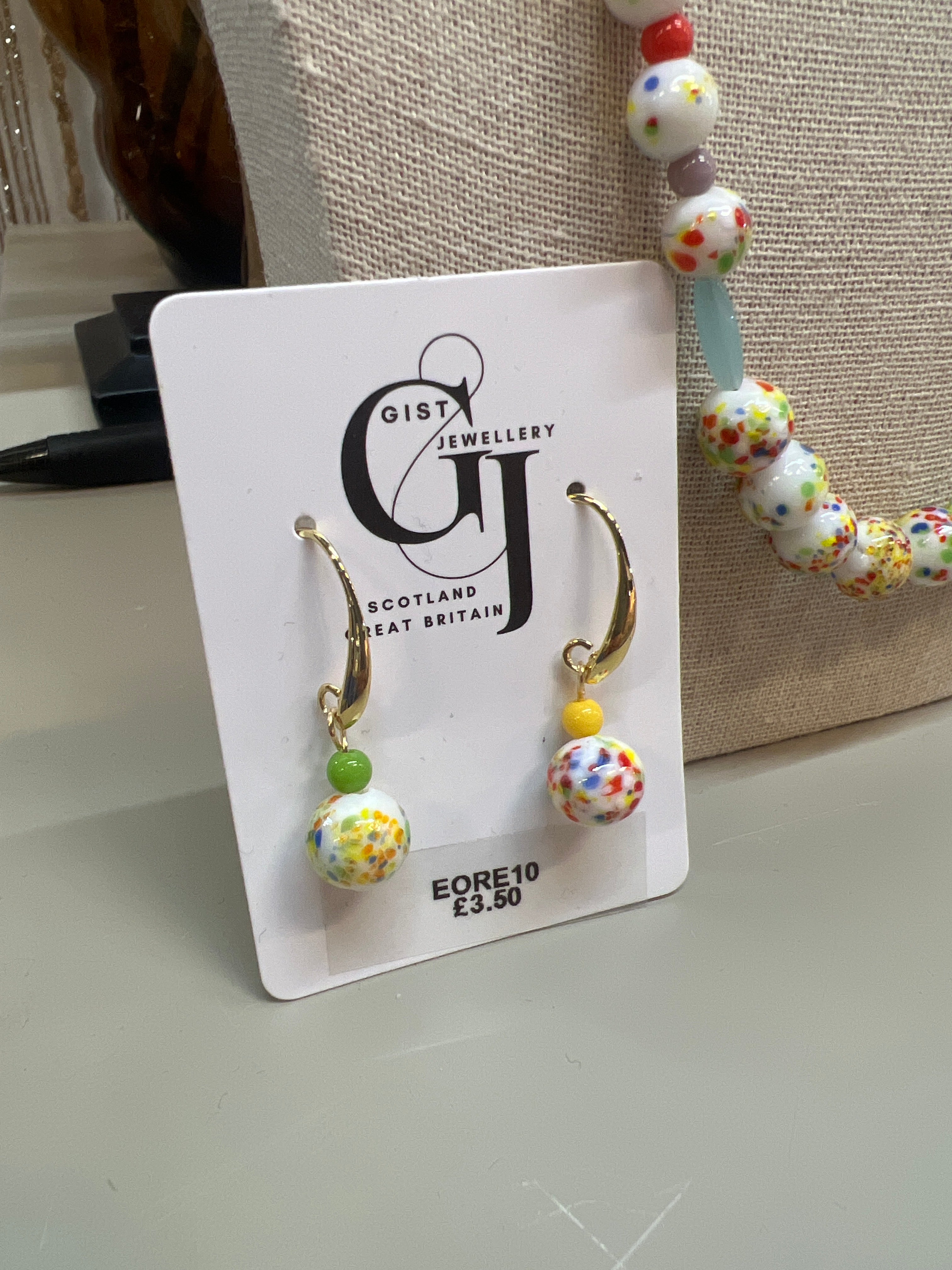 EORE10 - multi coloured drop earrings