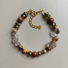 CSTB02 - Gemstone, Sandstone & Maifanite stone bracelet - Natural Tones