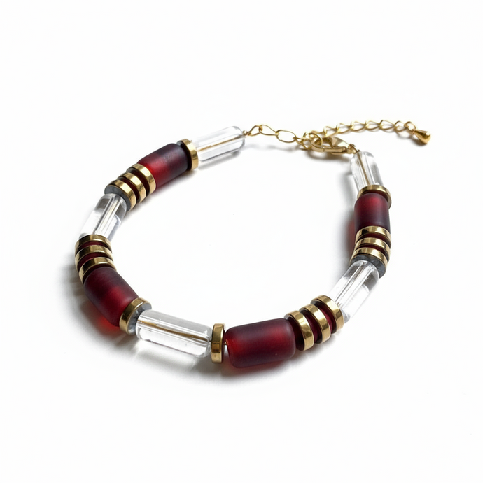 CSTB01 - Indian glass bracelet - Red