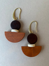 BDLE07
 - Chocolate Orange Wooden drop earrings
