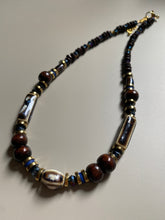 FRT07 - Porcelain, coconut, dyed wood, clay and crystal necklace