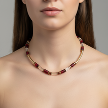 CST02 - Indian Glass Necklace - Red