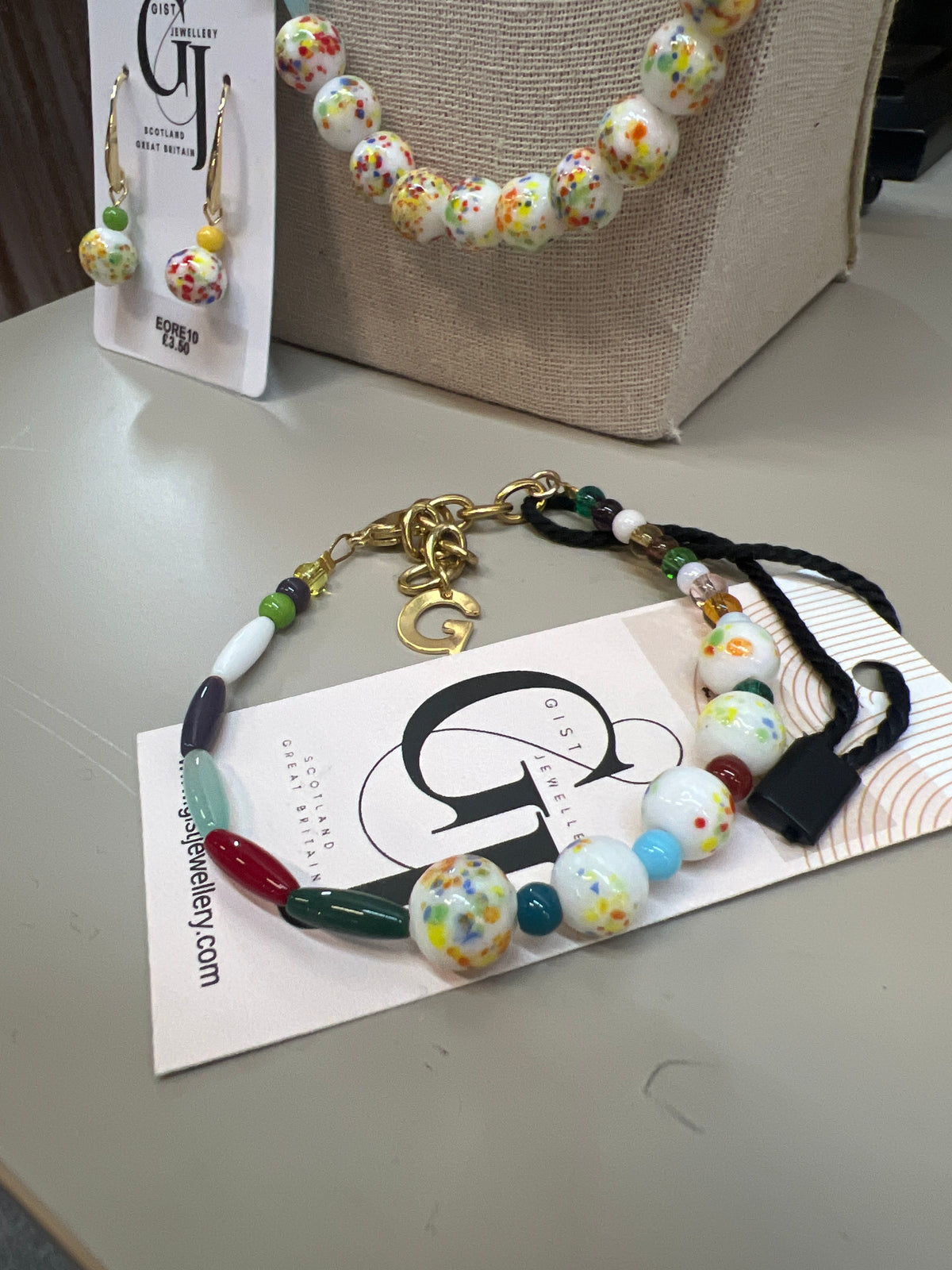EORB10 - Glass Multi Coloured Bracelet