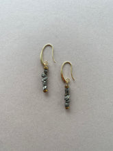 BDLE19 - Hematite & Gemstone nugget drop earrings