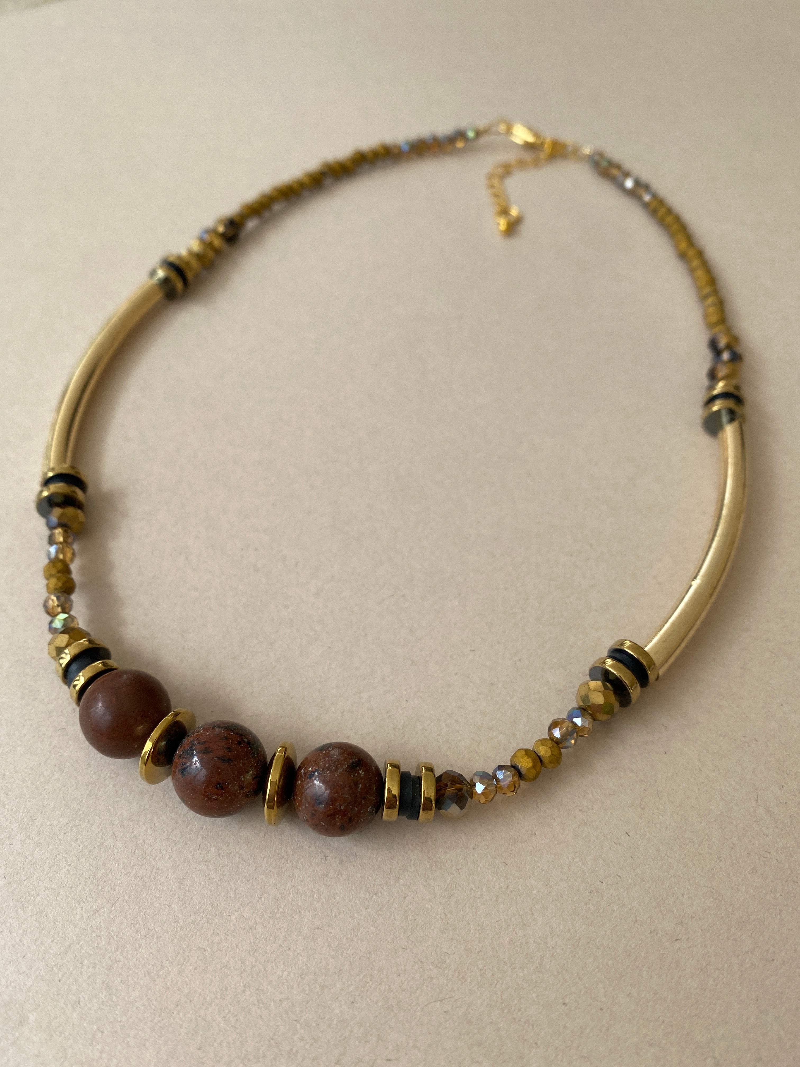 BDL16 - Semi precious Gem stone and crystal necklace