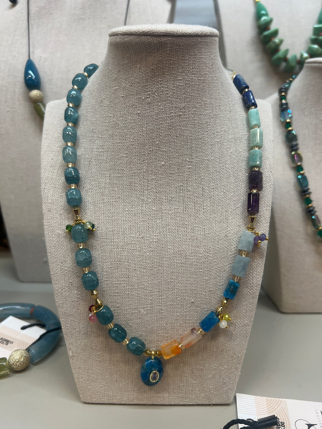 EOR09 - turquoise and multi coloured