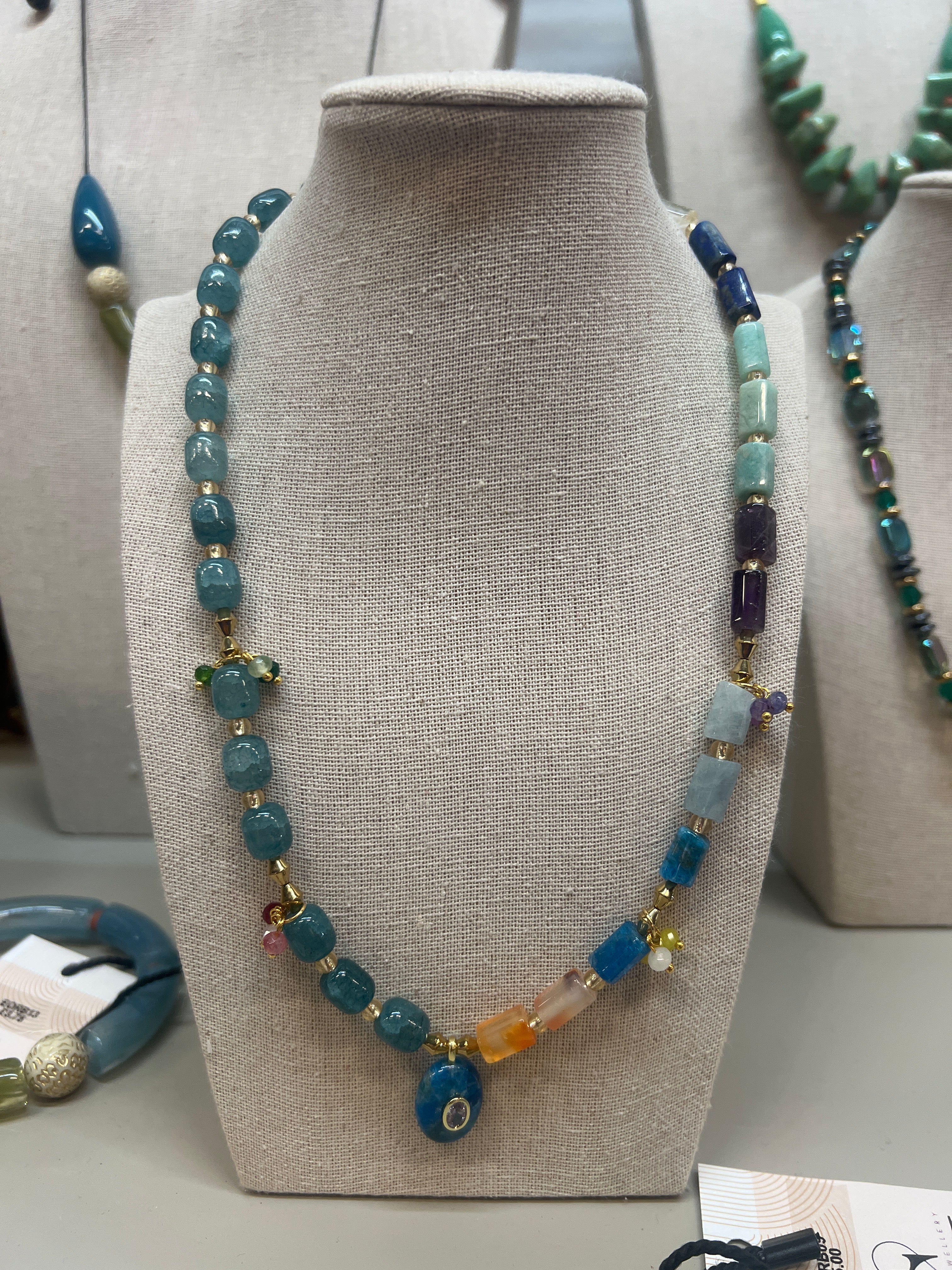 EOR09 - turquoise and multi coloured