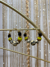 HILHE05 - Dalmatian jasper hoop earrings