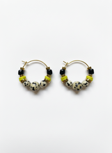 HILHE05 - Dalmatian jasper hoop earrings