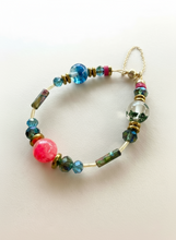 BDLB14 - Resin & crystal multi coloured bracelet