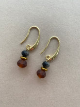 BDLE10 - Amber crystal drop earrings