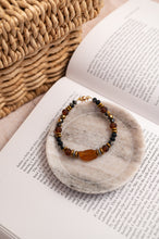 BDLB10 - Raw Amber and crystal bracelet