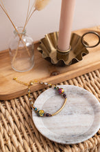 BDLB18 - Crystal and purple Hematite bracelet