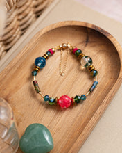 BDLB14 - Resin & crystal multi coloured bracelet