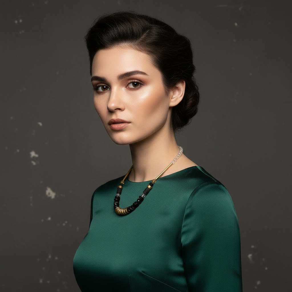 MRL06 - Hematite, Natural Shungit and Natural Obsidian Necklace