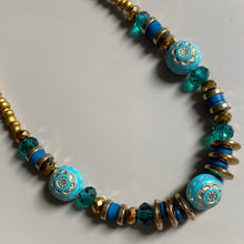 Summer necklace - turquoise lace
