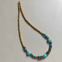 Summer necklace - turquoise lace