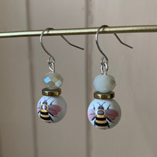 Bumble bee 🐝 earrings - porcelain