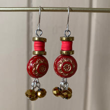 Summer earrings - red lace