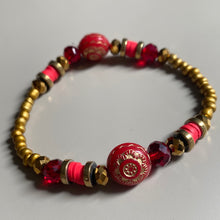 Summer bracelet - red lace