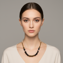 MRL06 - Hematite, Natural Shungit and Natural Obsidian Necklace