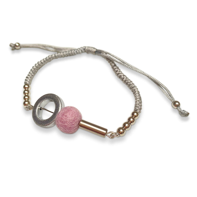 Yany friendship cord bracelet Pink